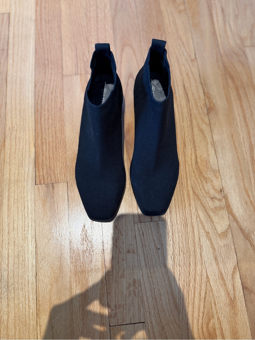 Vivaia Ryan Waterproof Black Stretch Knit Ankle Booties